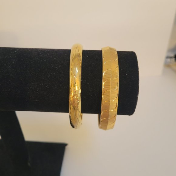 Size 7 - (5) Piece Monet/Napier Gold Bangle Ensemble - Picture 4 of 7